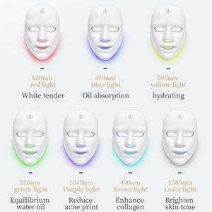 7 Colours LED Light Photon Facial Mask