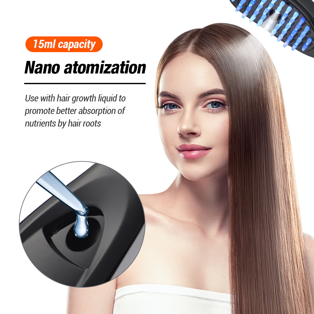 BALOOM Microcurrent Anti Hair Loss LED Light Therapy Hair Brush