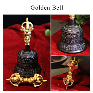 Tibetan Meditation Bell and Dorje Set,  Hand Call Bell