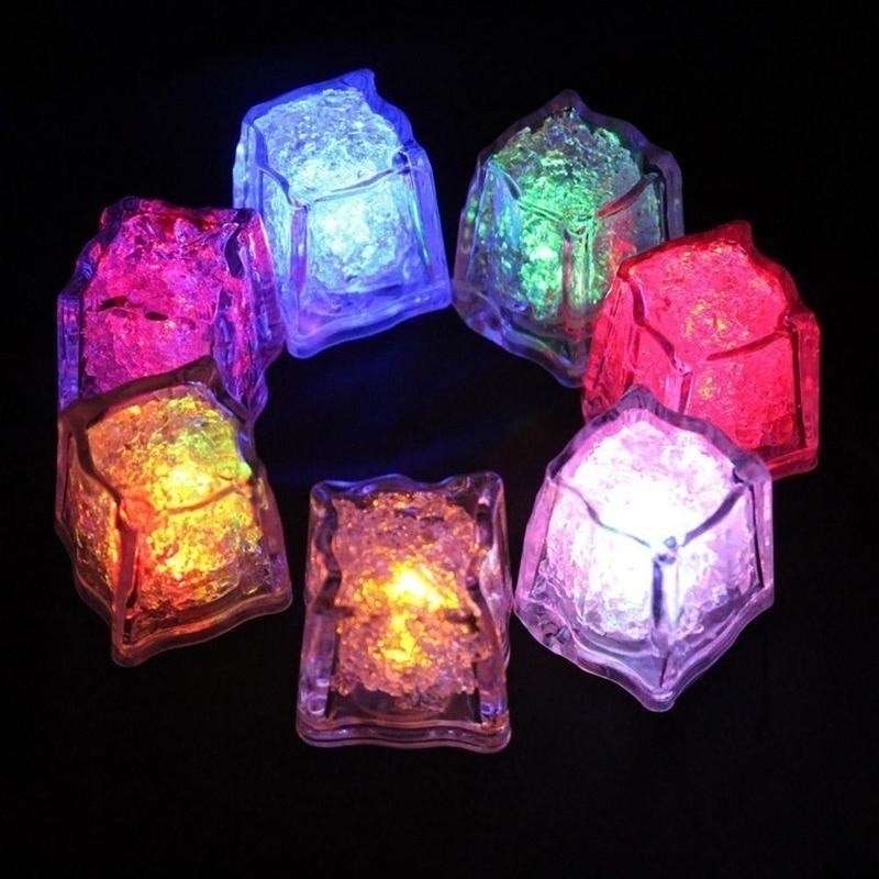 Colored Light Ice Cubes