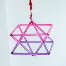Load image into Gallery viewer, 5 inch or 6 inch Pink Purple Merkaba Crystal Singing Pyramid